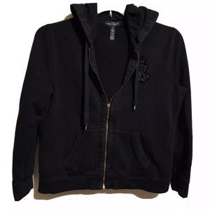LRL RALPH LAUREN WOMENS JACKET Hoodie Crested Zip